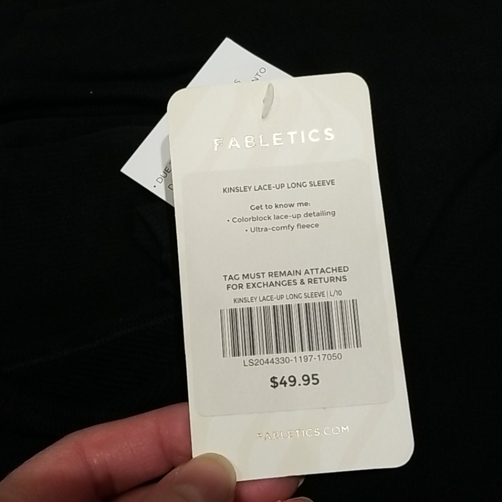 🔮 NWT- Fabletics - NOT ONLINE OR INSTORE - Kinsley Seamless Lace-Up Long Sleeve - Picture 5 of 14